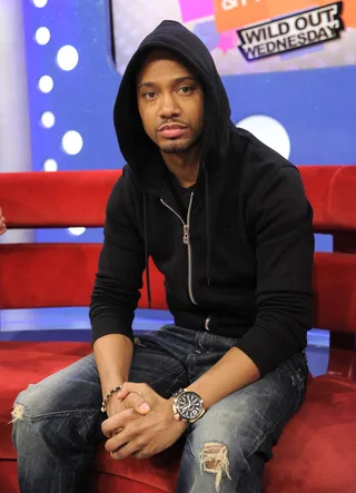 I Am Trayvon - Terrence J shows his support for the Million Hoodie March to protest the killing of 17 year old Trayvon Martin in Florida by a self appointed "neighborhood watch captain" at 106 &amp; Park, March 22, 2012. (Photo: John Ricard / BET).