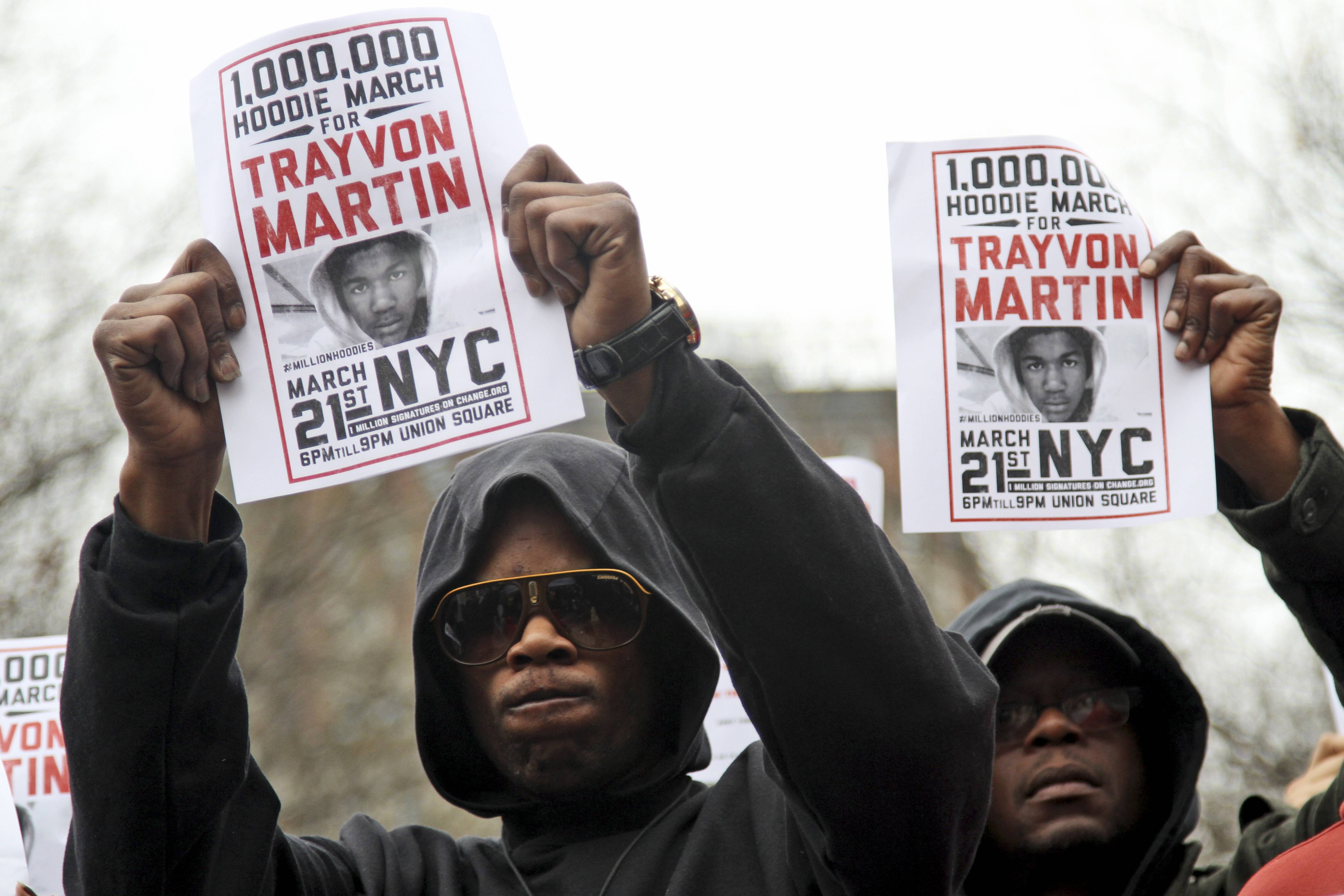 Marching for Justice - Thousands of New Yorkers donned hoodies Wednesday and marched in solidarity with Trayvon Martin in the Million Hoodie March in Manhattan. Trayvon was killed February 26 as he walked near his father's home in Sanford, FL. — Deborah Creighton Skinner(Photo: AP Photo/Mary Altaffer)