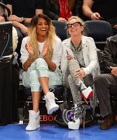 Courtside Stuntin' - Ciara, joined by stylist Marni Stenofonte, attends the New York Knicks vs. Toronto Raptors game at Madison Square Garden in New York City. (Photo: James Devaney/FilmMagic)