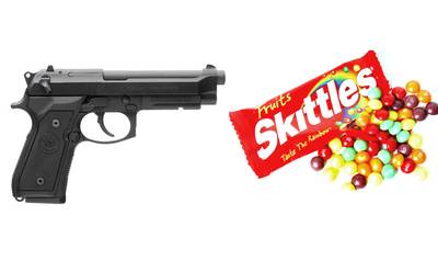 Trayvon and Jordan Were Both Unarmed - At the time of his death, Trayvon was carrying only a can of iced tea and a bag of Skittles candy, which would become symbolic in public outcry over his death. Authorities found no weapon on Jordan or inside the vehicle he was sitting in.&nbsp;(Photos from left: Courtesy Wikicommons, Skittles.com)