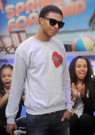 Cool Bro - Diggy Simmons at 106 &amp; Park, March 20, 2012.(Photo: John Ricard/BET)