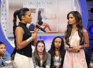 Got It Made - Melanie Fiona with Rocsi Diaz at 106 &amp; Park, March 20, 2012. (Photo: John Ricard/BET)