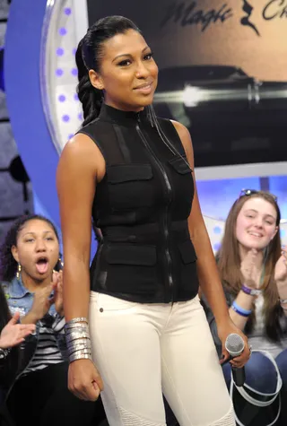 Check This Out - Melanie Fiona at 106 &amp; Park, March 20, 2012.(Photo: John Ricard/BET)