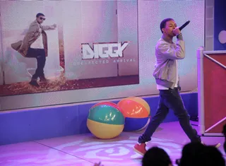 Hit the Stage - Diggy Simmons performs for the release of his new album Unexpected Arrival at 106 &amp; Park, March 20, 2012.(Photo: John Ricard/BET)