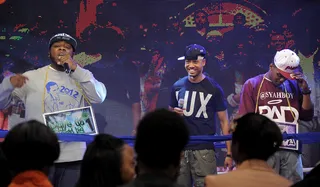 Get 'Em - Freestyle Friday semi-final: Payne Da Squad Boy vs Syahboy at 106 &amp; Park, March 23, 2012.(Photo: John Ricard/BET)