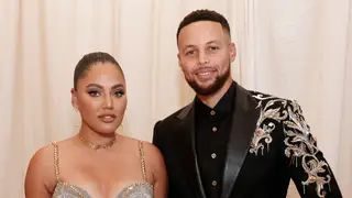 Stephen Curry and Ayesha Curry attends the The 2021 Met Gala Celebrating In America: A Lexicon Of Fashion at Metropolitan Museum of Art on September 13, 2021 in New York City. 
