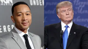 John Legend and Donald Trump on BET Buzz 2020.