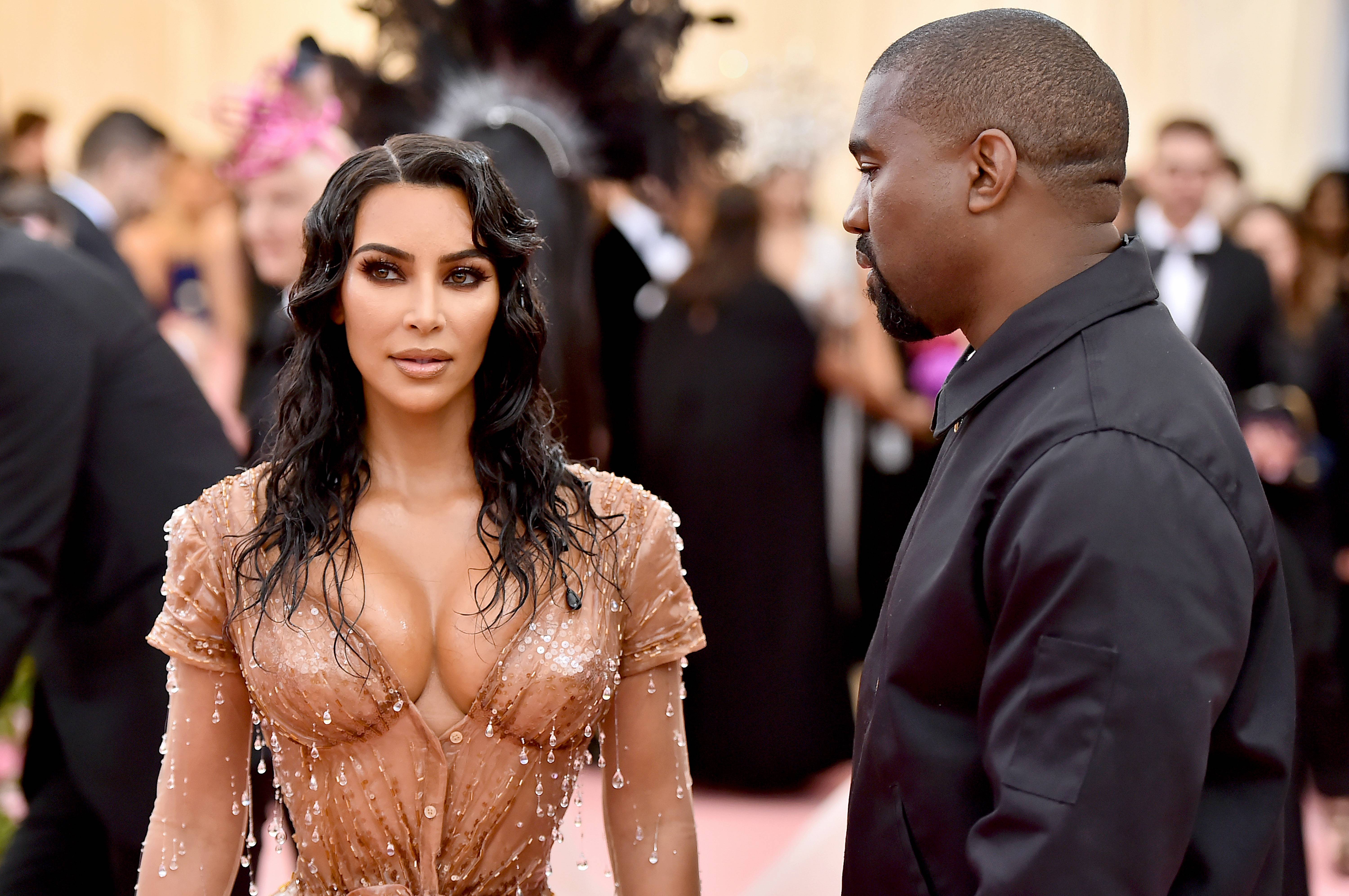 Kim Kardashian and Kanye West on BET Buzz 2021