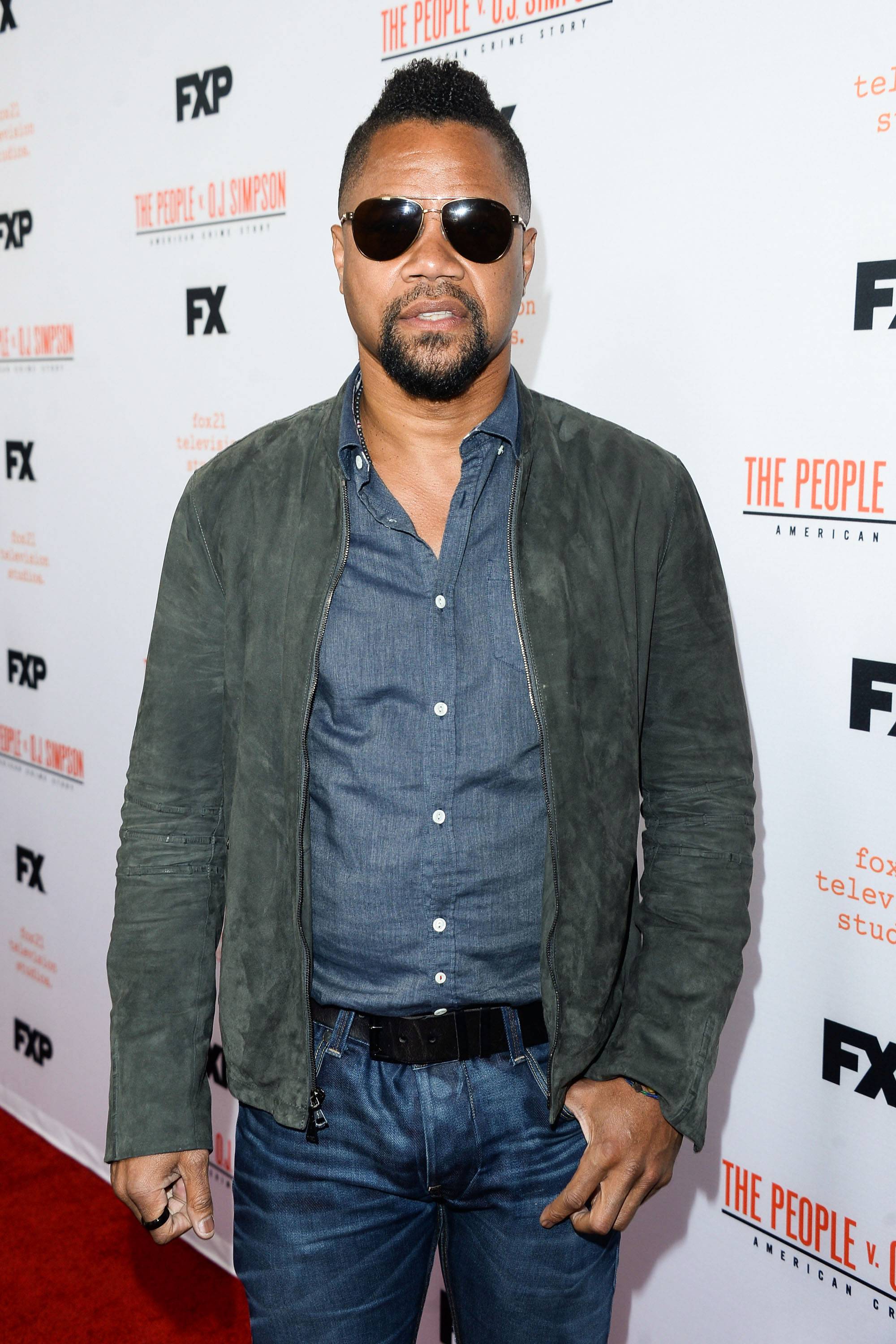 LOS ANGELES, CALIFORNIA - APRIL 04:  Actor Cuba Gooding, Jr. arrives at FX's For Your Consideration Event for "The People v. O.J. Simpson - American Crime Story" at The Theatre at Ace Hotel on April 4, 2016 in Los Angeles, California.  (Photo by Matt Winkelmeyer/Getty Images)