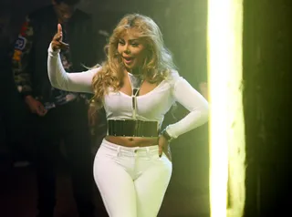 She's Baaaack! - Lil' Kim laid down some bars and showed us all that she's still got it and still one of the baddest chicks in the game. (Photo: Bennett Raglin/BET/Getty Images for BET)