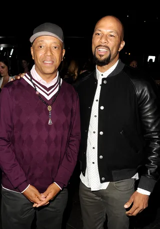 Bigger Than Hip Hop - Businessman Russell Simmons and rapper-actor Common arrive at the premiere of Fox Searchlights' 12 Years a Slave at the Directors Guild in Los Angeles. (Photo: Kevin Winter/Getty Images)