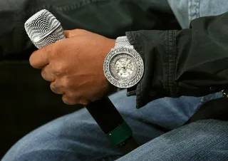 Platinum - A glimpse of Cam'ron's blinged out watch. (Photo: Bennett Raglin/BET/Getty Images)