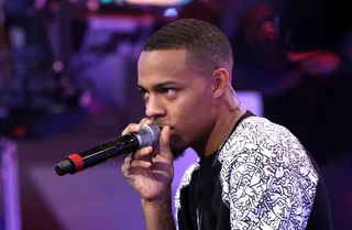 Deep - Host Bow Wow looks like he's in deep thought while on 106.&nbsp; (Photo:&nbsp; Bennett Raglin/BET/Getty Images)