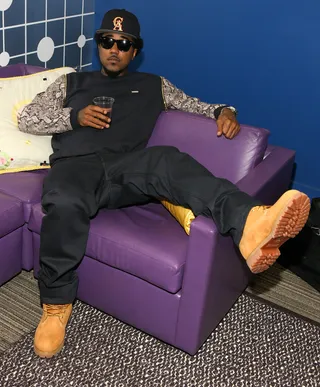 Straight Loungin' - Recording artist Problem sits back and relaxes backstage at 106. (Photo: Bennett Raglin/BET/Getty Images for BET)