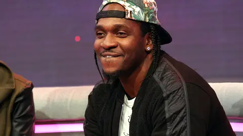 Smirk - Pusha T plays to the livest audience while on 106. (Photo: Bennett Raglin/BET/Getty Images for BET)