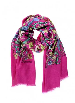 Tadashi Shoji Orchid Mermaid-Print Scarf ($88) - This vibrant scarf is woven from a snuggable blend of bamboo and wool yarns. Twenty percent of proceeds go towards supporting breast cancer research projects at the Samuel Waxman Cancer Research Foundation.  (Photo:&nbsp;Tadashi Shoji)