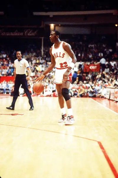 Michael Jordan - What was Michael Jordan doing in 1985? Wrapping up his 1984-85 rookie year, one that earned him Rookie of the Year honors and served as a springboard to arguably the greatest pro basketball career of all time. He was also sporting hair. Those were the days!&nbsp;(Photo: Jonathan Daniel/Getty Images) &nbsp;