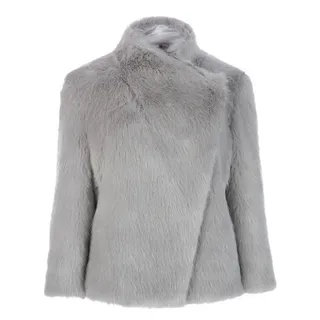 Ted Baker Salina Wrap Collar Faux Fur Jacket - Save this one for after dark. The sleek silhouette and high-wrap collar may be a bit much while the sun is still up.&nbsp; (Photo: Ted Baker)