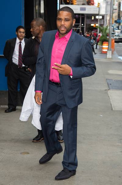 Mr. Primetime - Anthony Anderson&nbsp;arrives to&nbsp;Good Morning America&nbsp;at the ABC Times Square Studios in New York City to discuss his new family sitcom,&nbsp;Black-ish.(Photo: Gilbert Carrasquillo/GC Images)