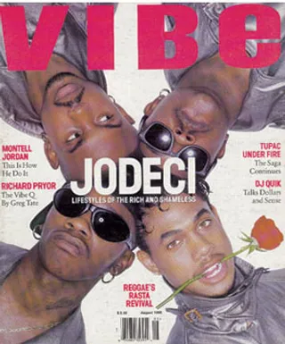 Slaying Magazine Covers - This VIBE magazine cover looks a little suspect, hence the rose in Devante Swing's mouth, but it's one we'll remember forever.