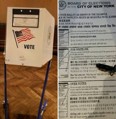 Laverne Cox - Laverne Cox proudly announced she cast her vote, and even showed what her voting booth looked like. The Orange Is the New Black star said, &quot;Just voted. Don't forget to let your voice be heard today. #Election2014 #vote #midterms&quot;(Photo: Laverne Cox via Instagram)