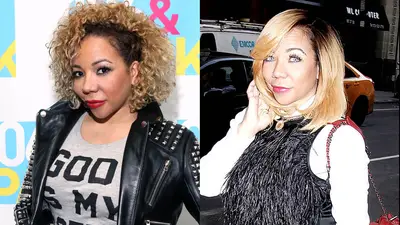 Tameka 'Tiny' Cottle - We've heard of dying your hair and even bleaching skin, but T.I.'s wife took it to a whole new level when she permanently lightened her eyes from dark brown to ice blue. The unorthodox surgical procedure has drawn its share of critics, including Wendy Williams, who compared the procedure to skin bleaching.(Photos from Left: Bennett Raglin/BET/Getty Images, &nbsp;Fortunata/Splash News)