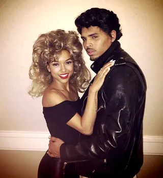 Sandy and Danny? - Halloween this year was less about ghouls and goblins and more about iconic couples for Karrueche and then-boyfriend&nbsp;Chris Brown. The two dressed up as Sandy and Danny from Grease and nailed it!  (Photo: Karrueche Tran via Instagram)