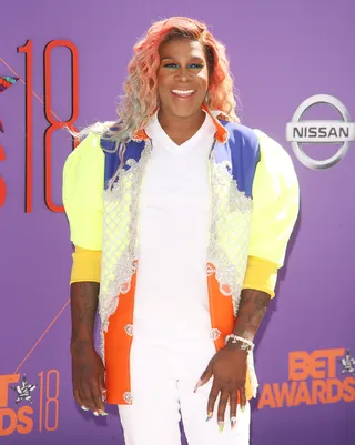 Big Freedia (2018) - Who doesn’t love a colorful hairdo?&nbsp;Music artist&nbsp;Big Freedia&nbsp;was all smiles as she arrived at the 2018 BET Awards with rainbow hair and loads of pride to complement it!&nbsp;(Photo by Michael Tran/FilmMagic) (Photo by Michael Tran/FilmMagic)