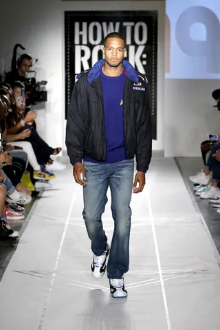 Don't forget about denim.  - Perfectly fitting jeans and a cool pair of kicks will never go out of style. Fellas: take notes on how this model rocks his Reebok Pumps. (Photo: Theo Wargo/Getty Images)