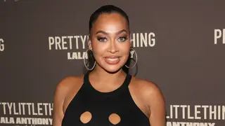 La La Anthony attends Pretty Little Thing: Launch of Brand Ambassador La La Anthony's Edit at Beauty & Essex on November 01, 2021 in Los Angeles, California.