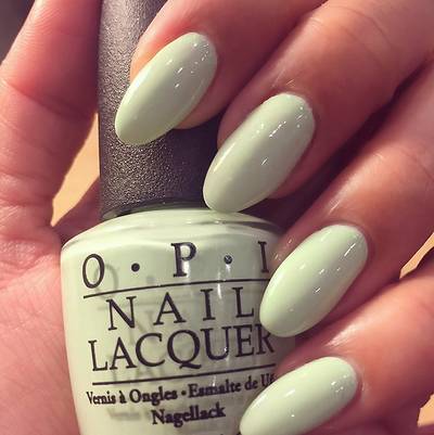 Julissa Bermudez - This seafoam green hue, That's Hula-Rious by OPI, is perfect for spring, no?  (Photo:&nbsp;Julissa Bermudez via Instagram)