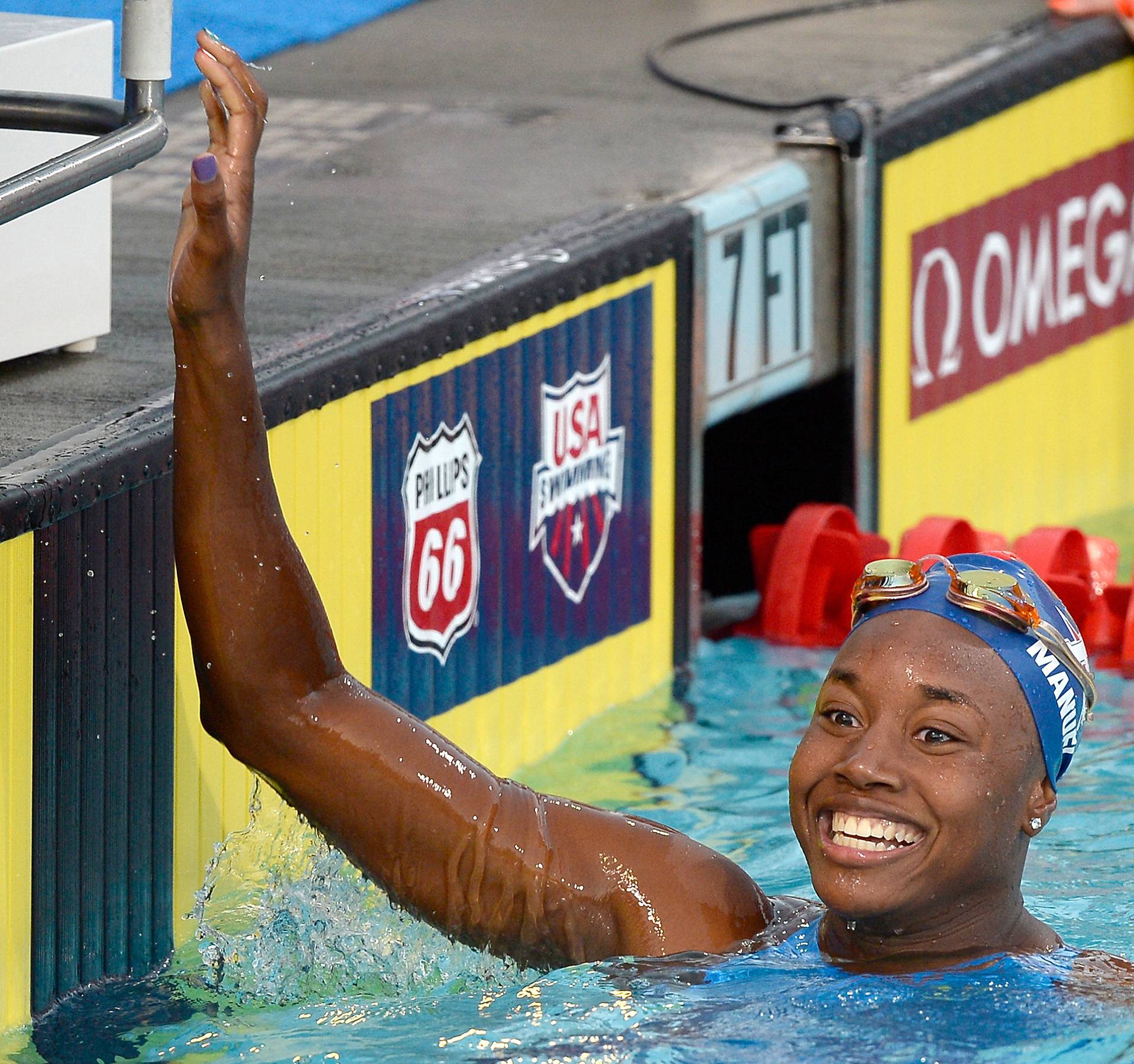 Three Black Women Make History at NCAA Swimming Competition - Simone Manuel (pictured above), Lia Neal and Natalie Hinds made history when they&nbsp;placed 1st, 2nd and 3rd, respectively, in the women's NCAA swimming championships. Manuel and Neal attend Stanford University, and Hinds is a student at the University of Florida.&nbsp;(Photo: Harry How/Getty Images)