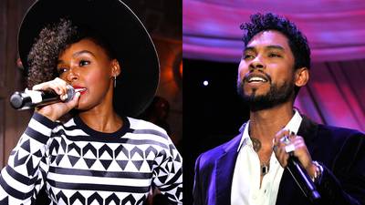 'Primetime' by Janelle Monáe and Miguel - Is it really &quot;primetime&quot; for Mary Jane and Sheldon? Hmmm...   (Photos from left: Shareif Ziyadat/Getty Images, Lester Cohen/WireImage)