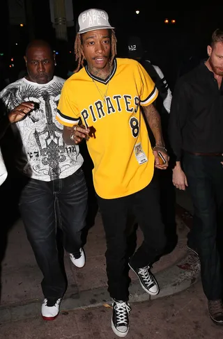 Party Like a Rockstar - Wiz Khalifa arrives at Mike Will-Made It's birthday party in Hollywood.(Photo: Devone Byrd, PacificCoastNews)&nbsp;