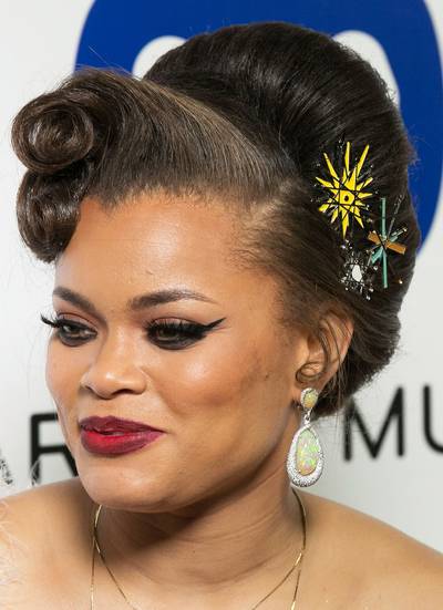 Andra Day - Andra Day arrives for Warner Music Group's Celebration for the 58th Annual Grammy Awards at Milk Studios in Los Angeles. (Photo: Gabriel Olsen/FilmMagic)&nbsp;