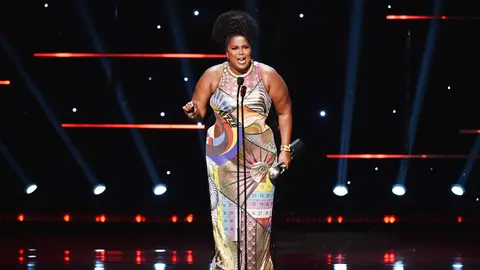 Entertainer of the Year winner Lizzo. - (Photo by Aaron J. Thornton/Getty Images for BET)