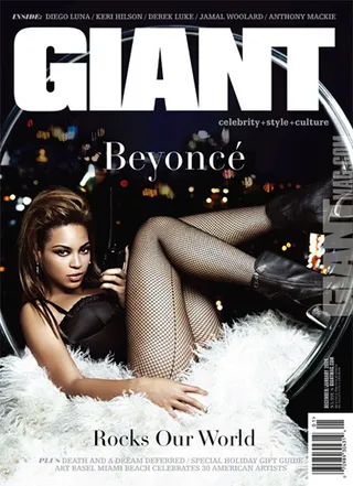 Larger Than Life - Giant magazine took the words out of our mouths when they declared Bey “Rocks Our World” on the cover of their December/January 2009 issue.&nbsp; (Photo: GIANT Magazine)