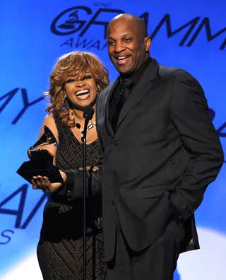 Two Voices Are Better Than One - Not afraid to share the spotlight, Donnie McClurkin accepts his 2010 Grammy with gospel powerhouse Karen Clark-Sheard, who collaborated with him on the award-winning &quot;Wait On The Lord.&quot; (Photo by Kevin Winter/Getty Images)