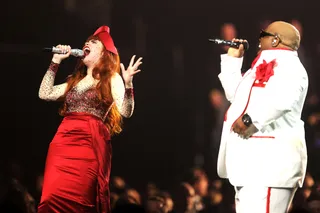 The British InfluenceFebruary 15, 2011 - Everyone wanted a piece of the &quot;Forget You&quot; song. Paloma Faith joined Cee-Lo live on stage at The Brit Awards 2011 held at The O2 Arena in London.(Photo: Dave Hogan/Getty Images)