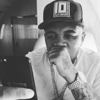 Checkin' for You - "You know I be on the phone talkin' real late to 'em / She be walkin' real late on me, getting straight to 'em / I be like, 'OK, baby, stay calm; it's just Jake from State Farm!' / On the real, what you searching for? / The thought upsets you, seeing that I hurt you more." — "4 Digits"&nbsp;(Photo: DJ Mustard via Instagram)