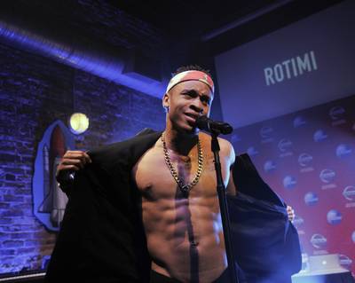 Breathe In, Breathe Out - Rotimi showed up and showed out just a little bit. Sexy isn't even the word. (Photo: Kris Connor/Getty Images for BET)