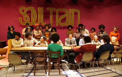 The &quot;Soul Train&quot; gang comes together for pay negotiations. - (Photo: Annette Brown/BET)