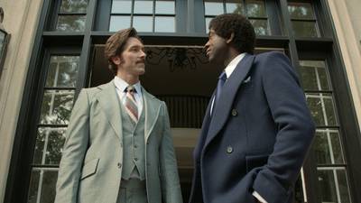 James Devoti (left) portrays Brooks Donald to Sinqua Walls's Don Cornelius. - (Photo: BET)