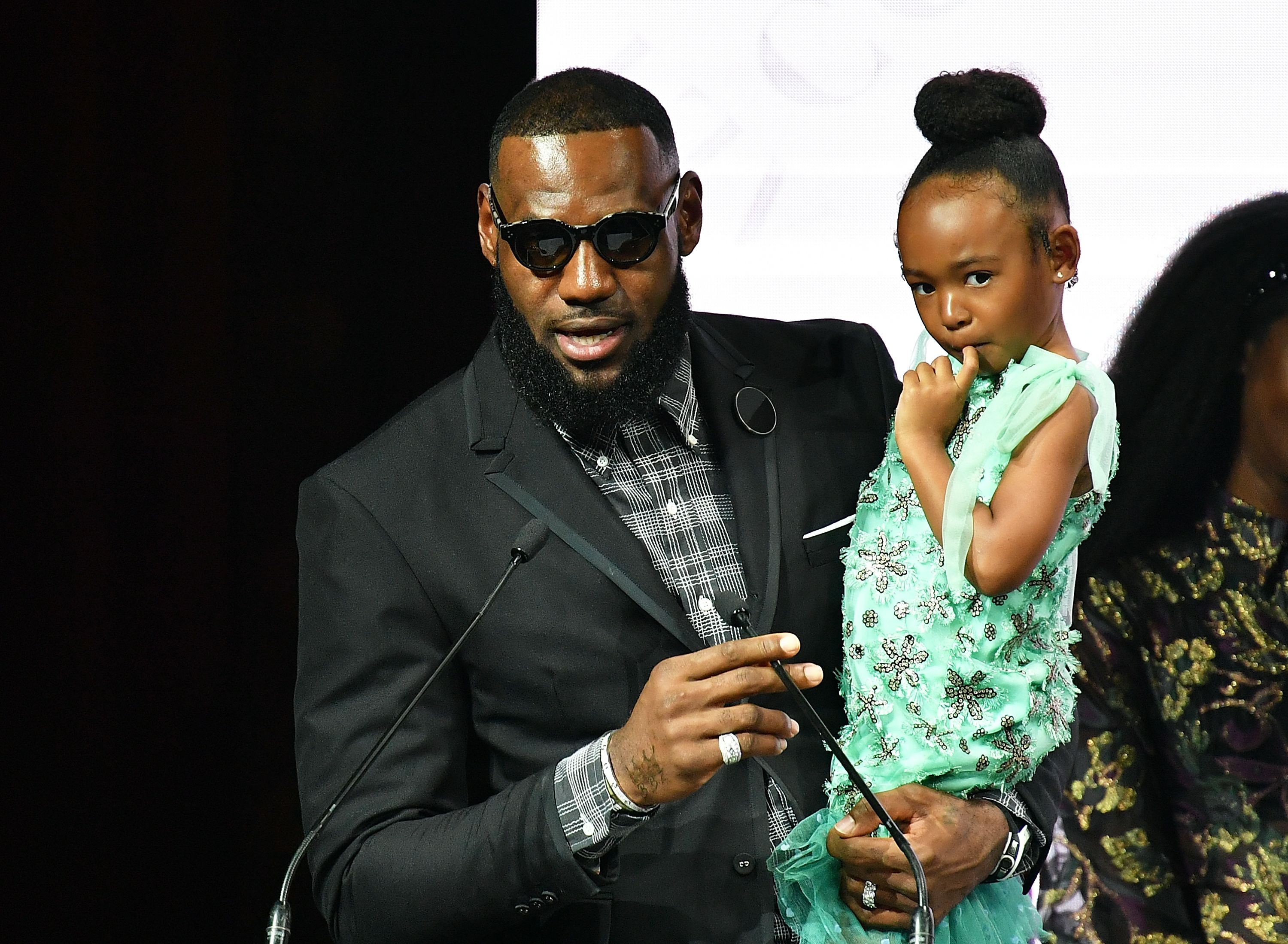 Lebron and Zhuri James - We all know Zhuri James is the star of her family but Lebron confirmed that she changed everything when she came along. In his speech at the Harlem Fashion Row show, he said, "She made me a better person, a more dedicated person, a strong person. I guess, a more sensitive person that realized I have so much more responsibility to women in general. So, thank you, Zhuri. I love you, baby girl." How sweet! (Photo: Slaven Vlasic/Getty Images)