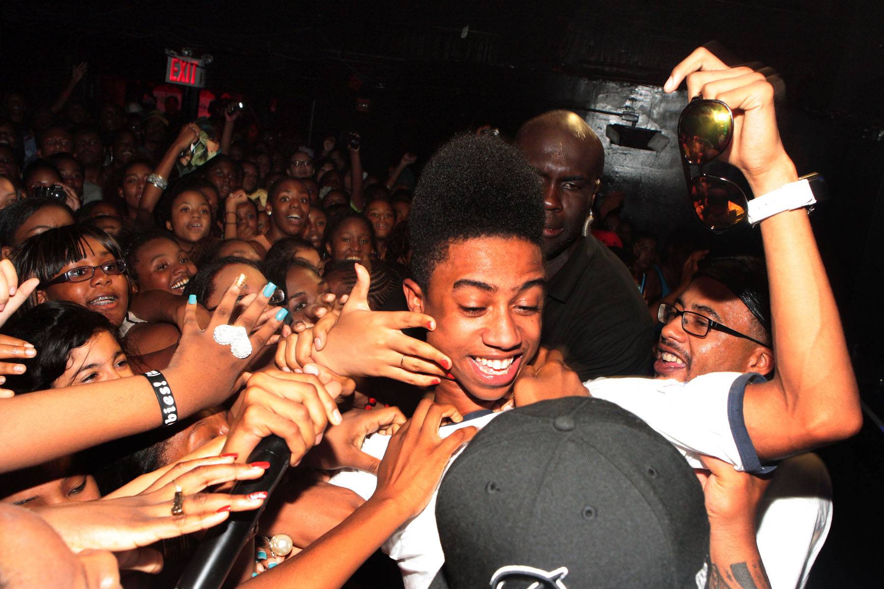 Lil Twist - Lil' Twist kicks it with fans before taking the stage at the Closer To My Dreams Tour.Irving Plaza July 28, 2011 in New York City. (Photo by Terrence Jennings/PictureGroup)