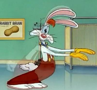 Roger Rabbit - Based on the movements of the cartoon bunny in the 1988 live action/animated film Who Framed Roger Rabbit?, this dance became popular in the early 1990s. It consisted of kicking one leg behind the other like a backwards skip.(Photo: Walt Disney)
