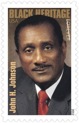 John H. Johnson - In July, the USPS announced that it will honor John H. Johnson as the 2012 Black Heritage postage stamp. Johnson overcame poverty and racism to become the founder of the preeminent media company Johnson Publishing Company, which publishes EBONY and JET magazines and also owns Fashion Fair Cosmetics.(Photo: United States Postal Service)