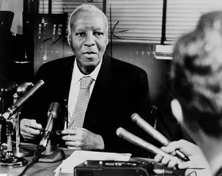 A. Philip Randolph - Called the most dangerous man in America by President Woodrow Wilson, labor leader and social activist A. Philip Randolph was a firm believer in non-violence who committed his life to fighting for full human rights. He helped spearhead several key events in the American civil rights movement including the March on Washington and he led the first mostly Black labor union, Brotherhood of Sleeping Car Porters.(Photo: APIC/Getty Images)