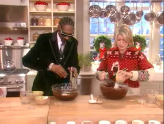Master Chef  - One of the funniest memes on the Internet is the one with Martha Stewart and Snoop in the kitchen whipping up some brownies, and it says,"Be mindful about stereotypes. Only one is a convicted felon." And by a quick process of elimination, we can say it's not Snoop.&nbsp;LOL. (Photo: Martha Stewart Living Omnimedia, Mark Burnett Productions, NBC Universal)