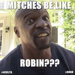 #MitchesBeLike - Because we all know what happens when Robin gets mad.(Photo: BET)